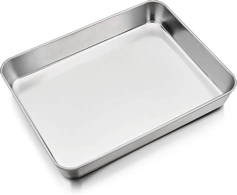 flat metal baking sheet|stainless steel cooking sheets.